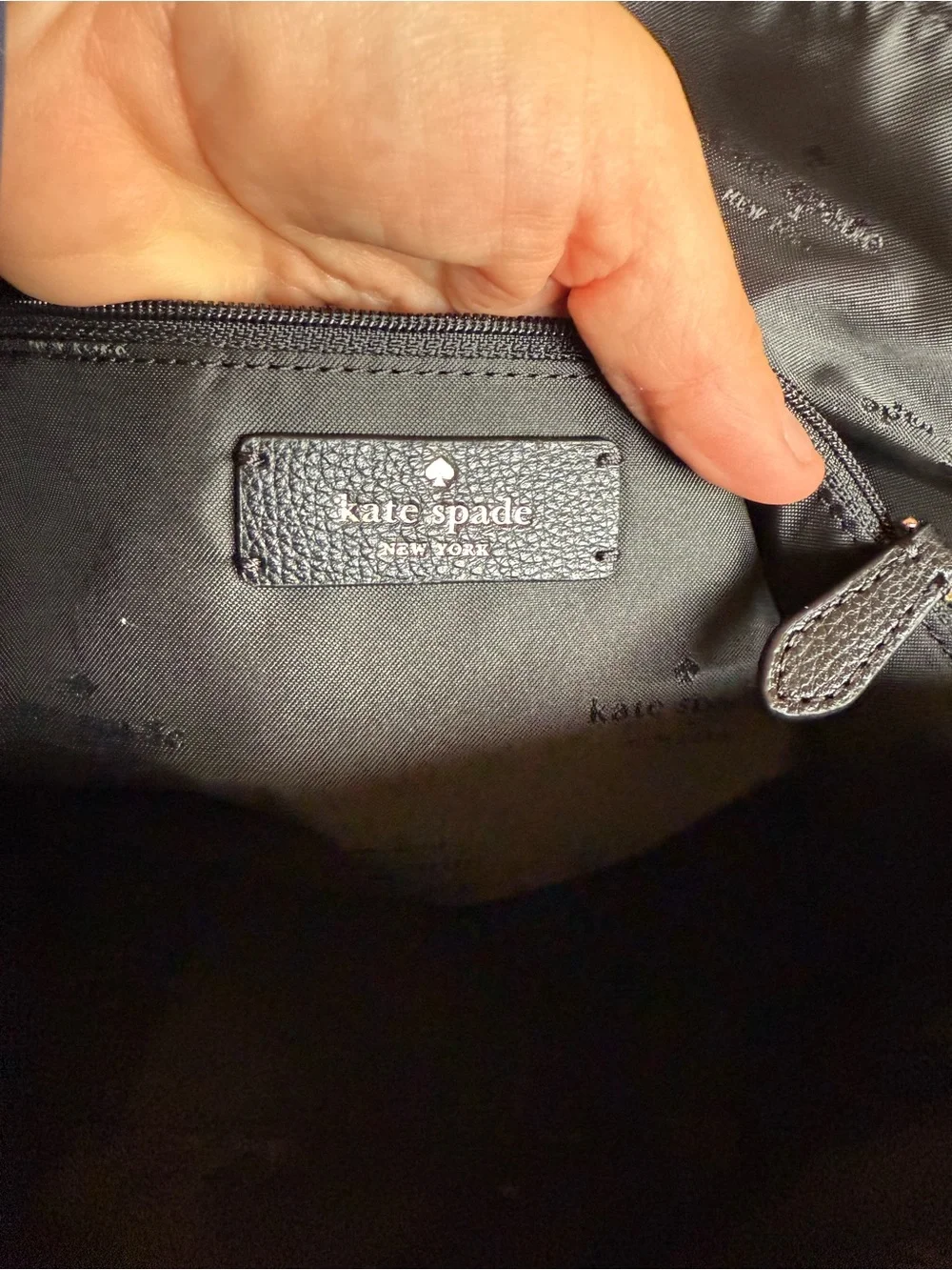 Kate Spade New York All Day Large Tote in black pebbled leather